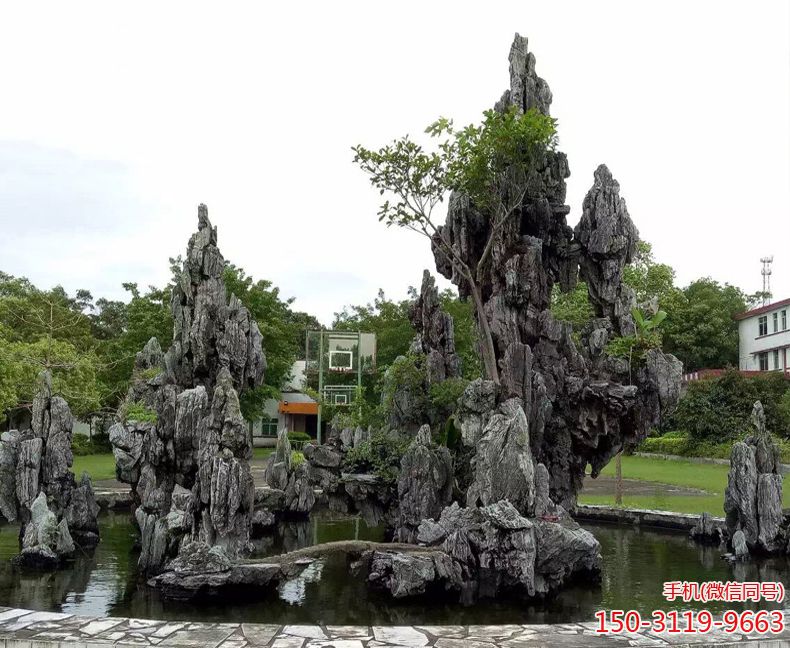 中式古典園林假山雕塑