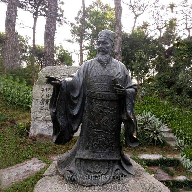 公園景區(qū)歷史名人紙神銅雕蔡倫雕塑