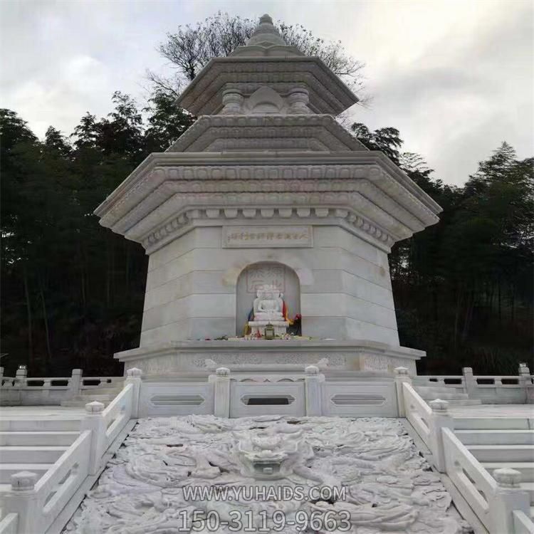 大理石石雕戶外寺廟舍利塔雕塑