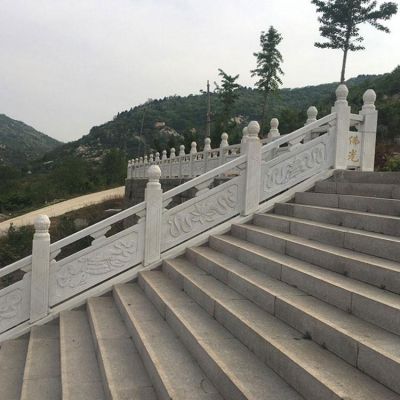 景區(qū)寺廟臺階裝飾大理石雕刻扶手欄桿