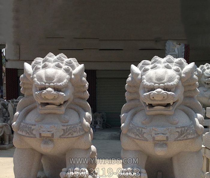 庭院寺廟創(chuàng)意獅子雕塑漢白玉石雕獅子雕塑