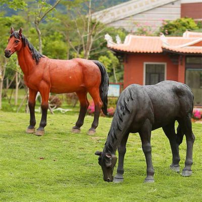 公園動(dòng)物園玻璃鋼仿真動(dòng)物馬