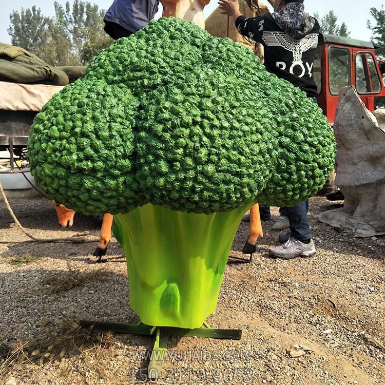 玻璃鋼仿真蔬菜，仿真西藍(lán)花雕塑