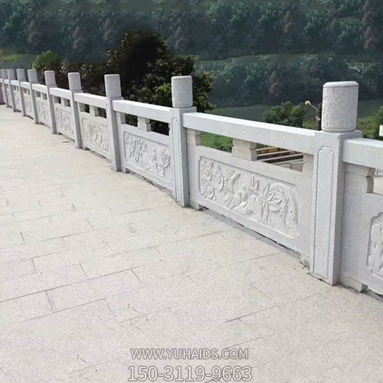 漢白玉欄桿 寺廟青石欄板別墅 河道橋梁大理石圍欄雕塑