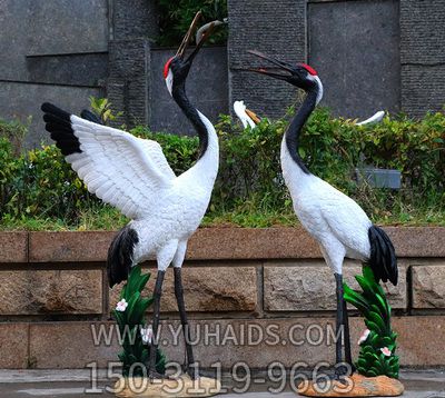 公園廣場大型仿真動物景觀鶴雕塑