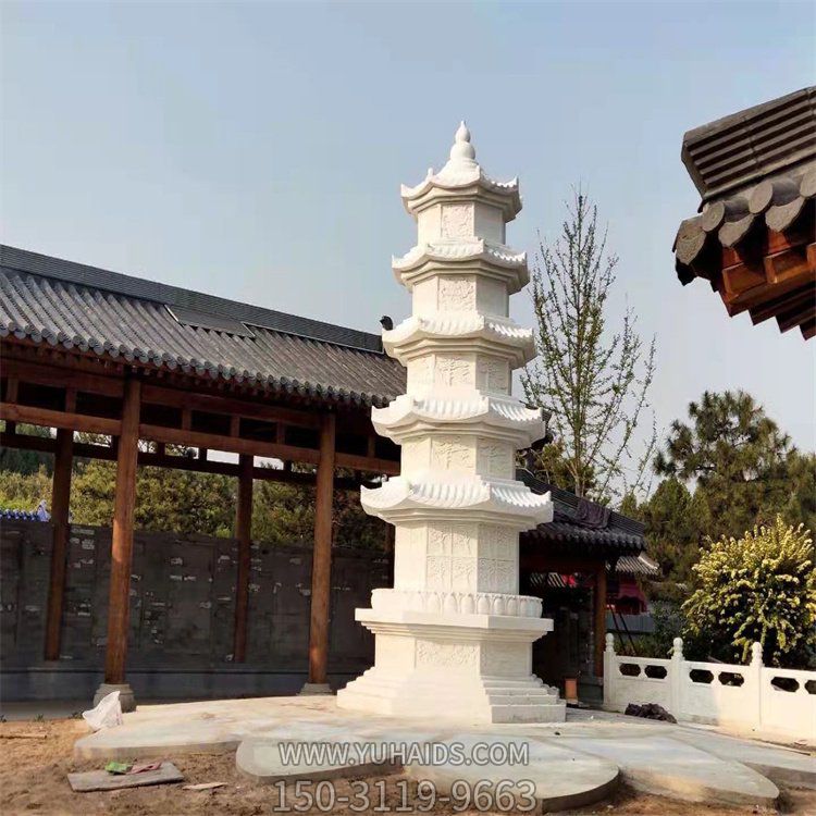 漢白玉優(yōu)質石材浮雕石塔景點寺廟園林擺件雕塑