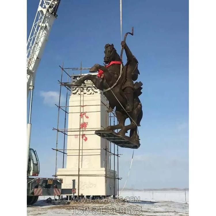 創(chuàng)意騎馬射箭人物景觀雕塑裝飾工程 大型城市標志廣場 擺件