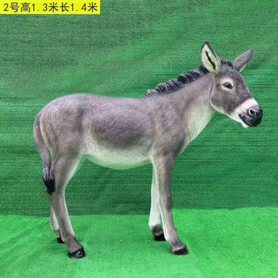 毛驢，玻璃鋼仿真動物雕塑