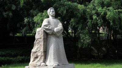 公園廣場(chǎng)大理石石雕近代名人魯迅雕塑