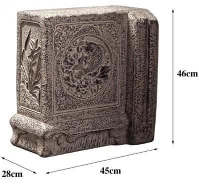 仿石雕石鼓門墩抱鼓石一對家用仿古庭院鎮(zhèn)宅門口石墩擺件