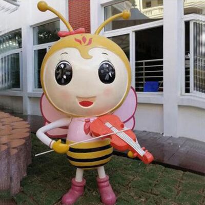 商場幼兒園玻璃鋼卡通戶外園林蜜蜂雕塑