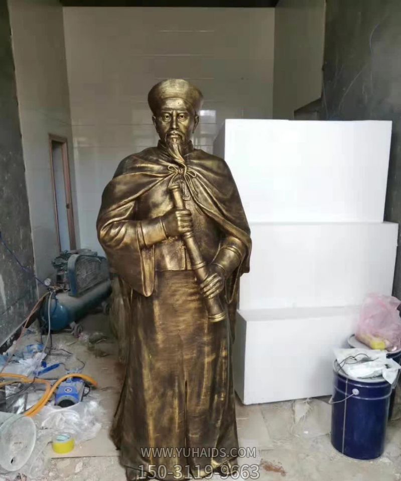 園林公園廣場(chǎng)虎門(mén)銷煙林則徐噴漆玻璃鋼仿人物雕雕塑