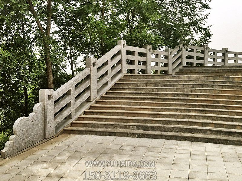 戶(hù)外景區(qū)臺(tái)階樓梯簡(jiǎn)易大理石欄桿雕塑
