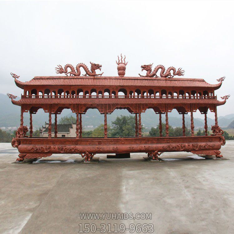 大型寺廟景觀銅雕香爐雕塑